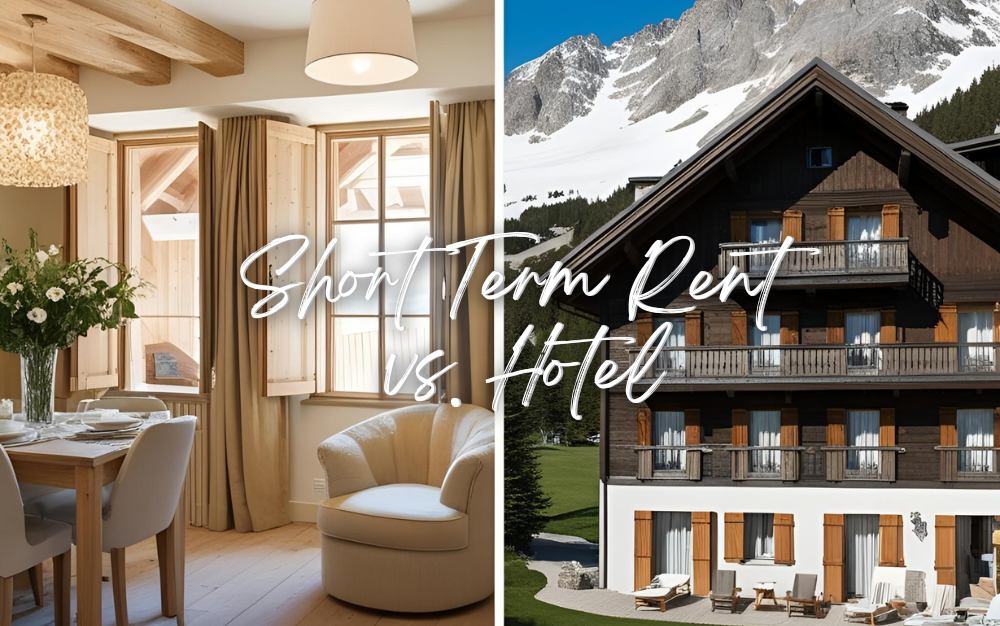 Short-Term Rental Apartment vs Alpine Hotel Interior in Aosta Valley: A Comparison